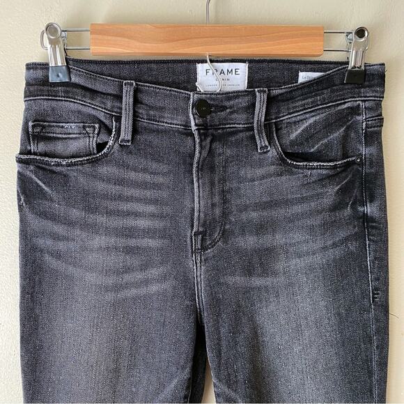 Frame Denim | Le Skinny de Jeanne Crop Jeans Jackson Peak Gray Size 29 - Picture 4 of 9